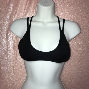 Youmita Low Black Simple Bralette
